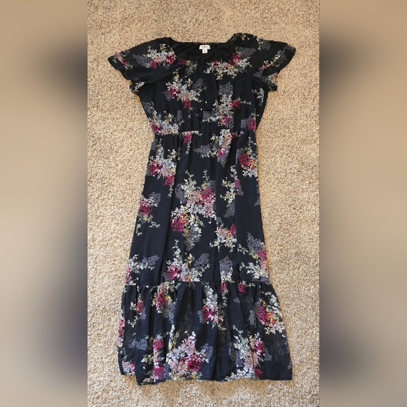 Style & Co Floral Black Dress - Picture 1 of 9
